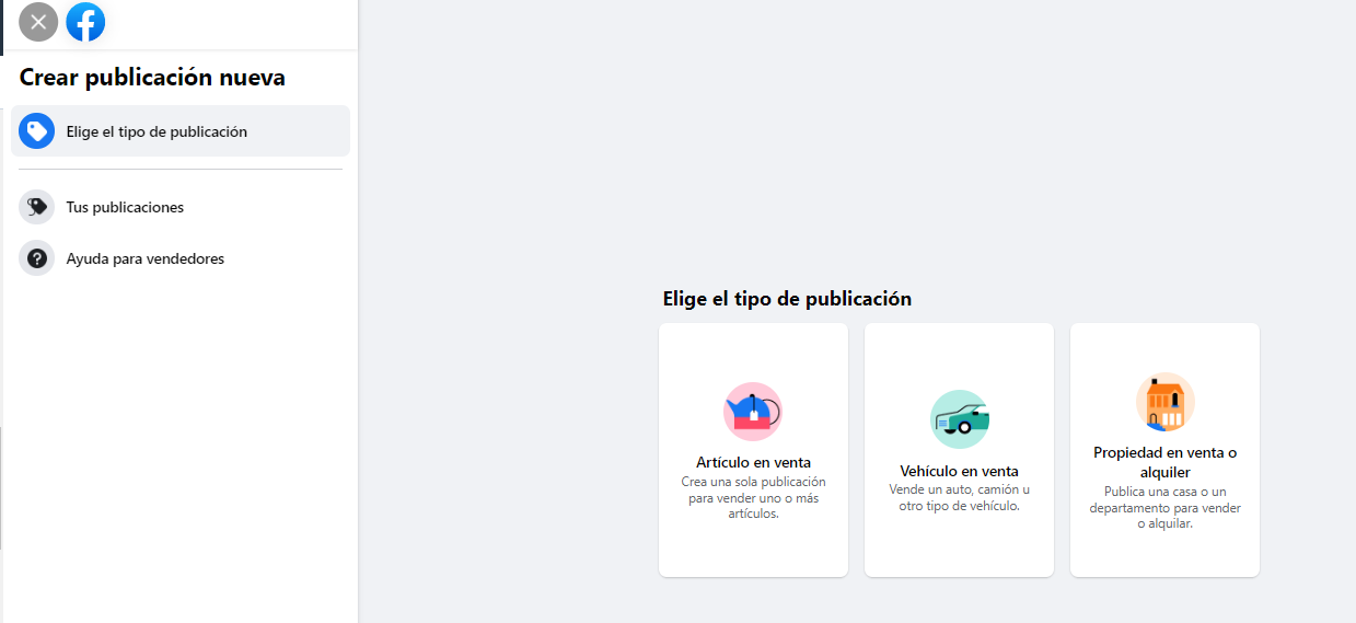 crea tu publicacion